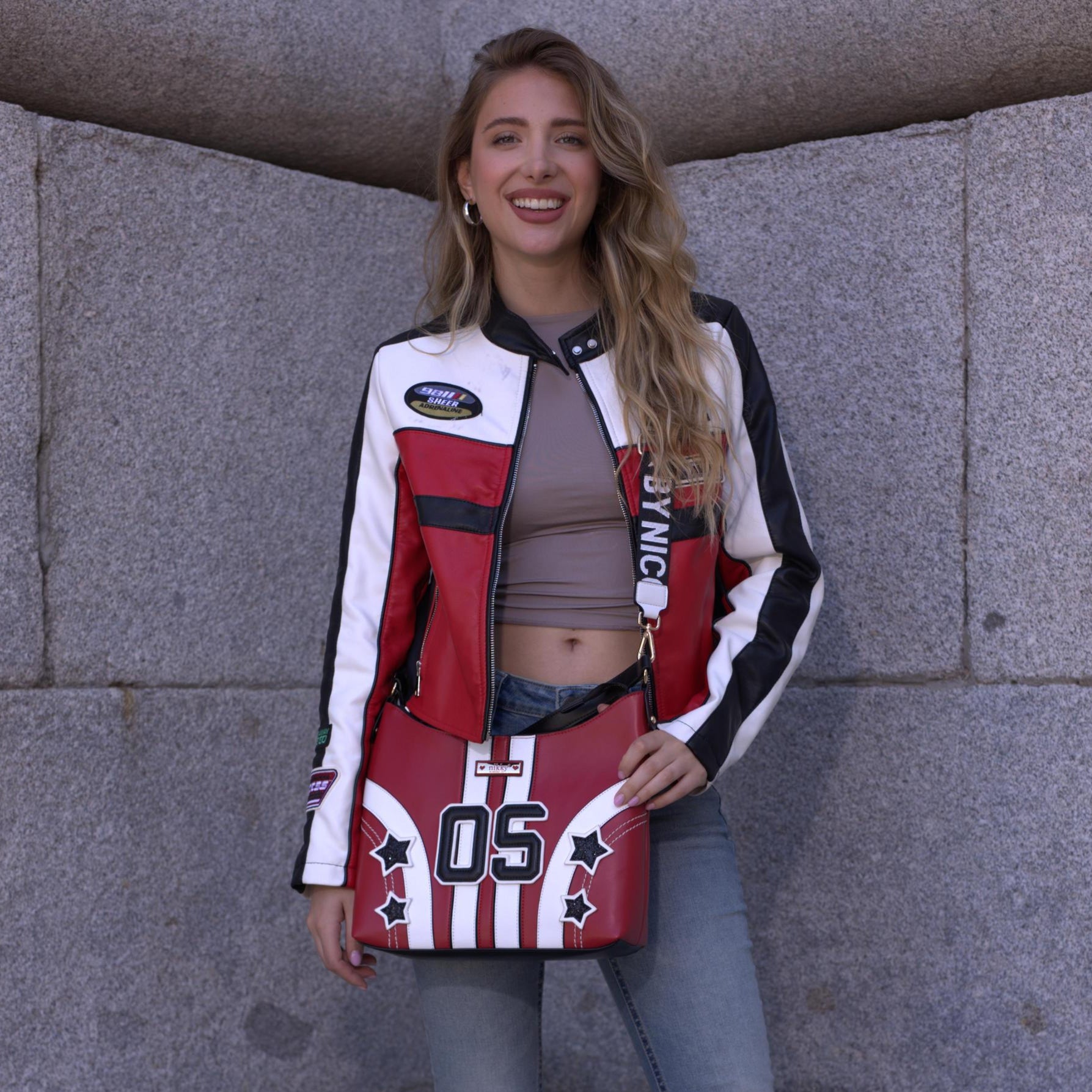 BOLSO TOTE VARSITY (BLANCO)