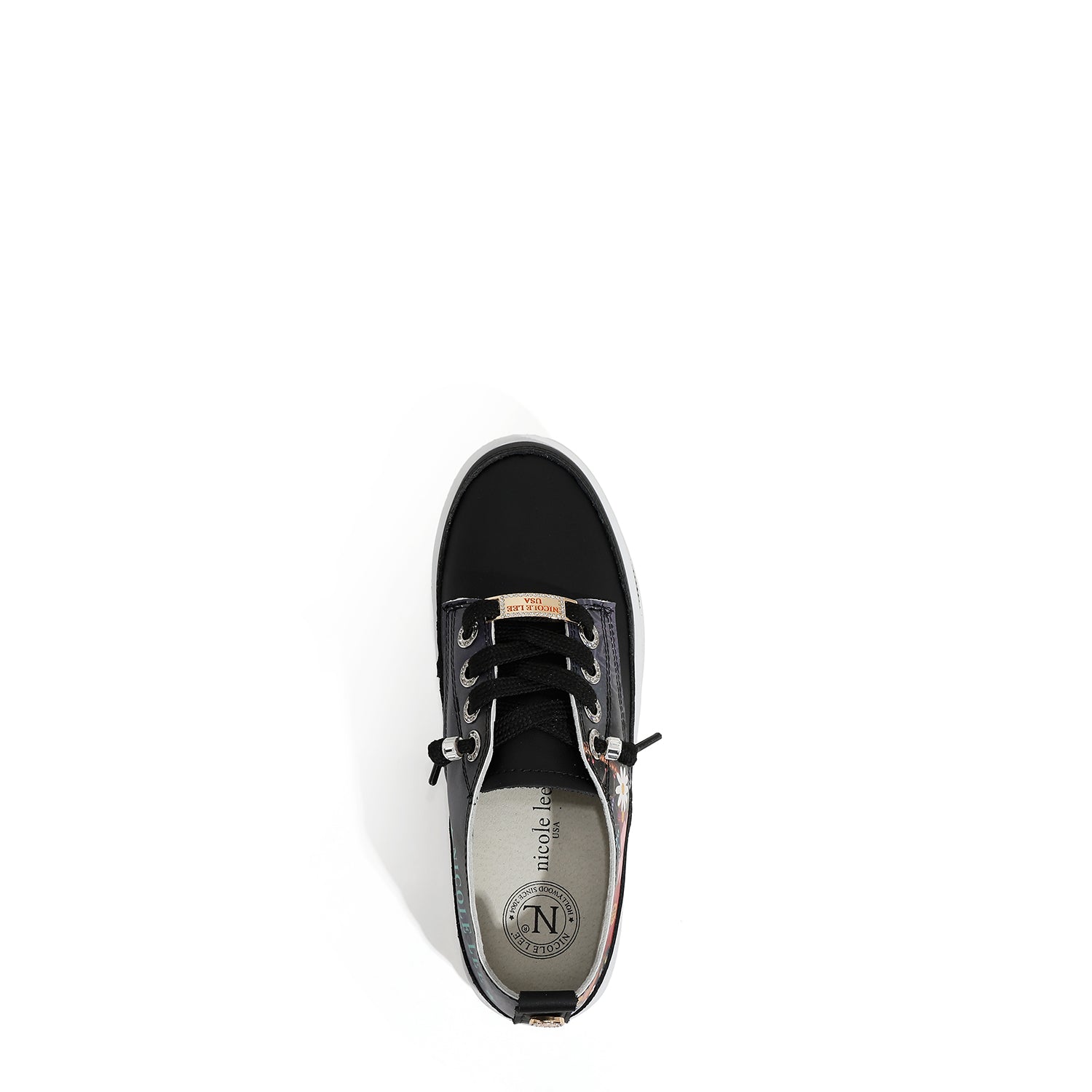 LEDERSNEAKER MIT PLATEAU UND STRASS (<tc>DREAM COMES TRUE</tc>)