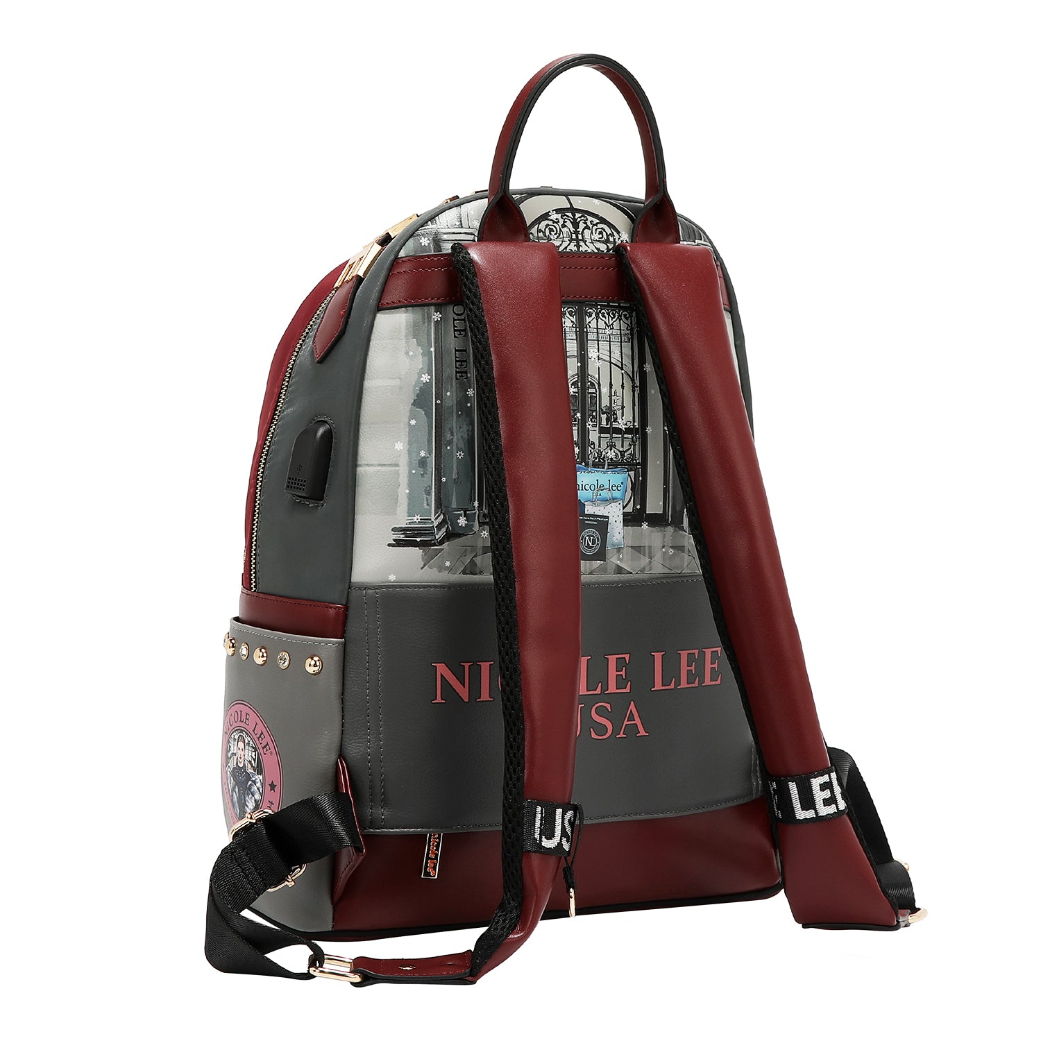 LAPTOP BACKPACK WITH USB CHARGING PORT (<tc>MODA SNOWFLAKE</tc>)