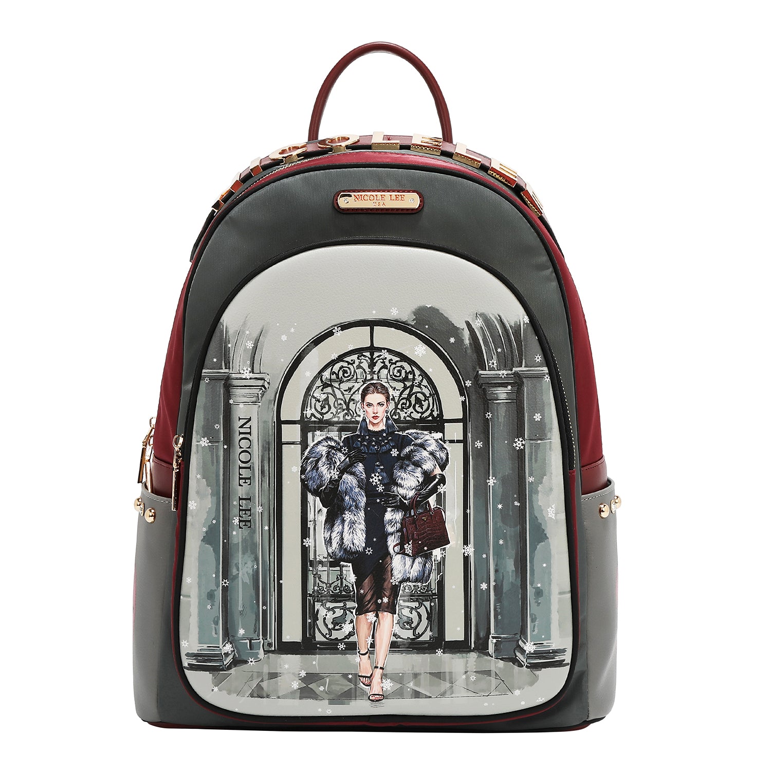 LAPTOP BACKPACK WITH USB CHARGING PORT (<tc>MODA SNOWFLAKE</tc>)