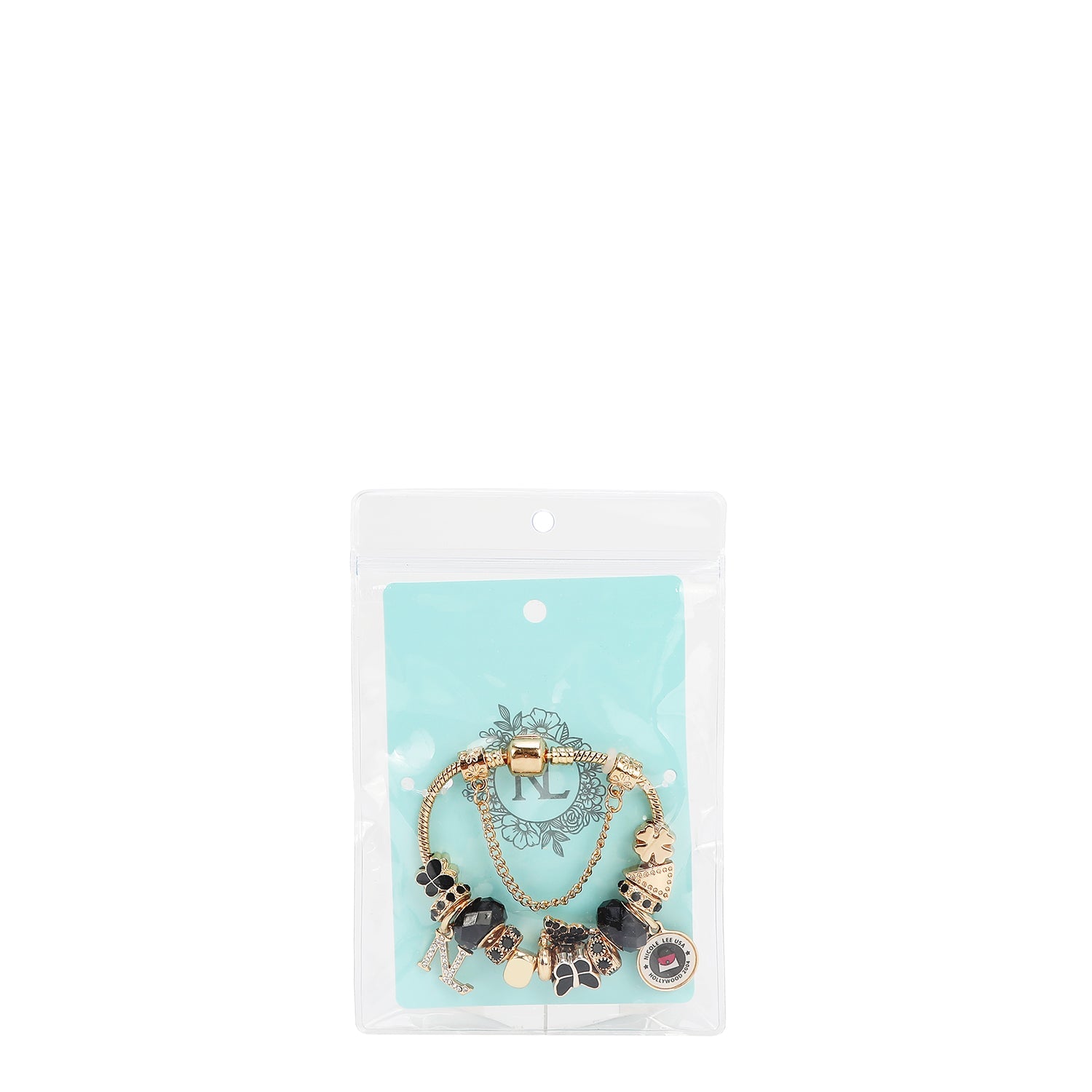 PULSERA CON DIJES (NEGRO)