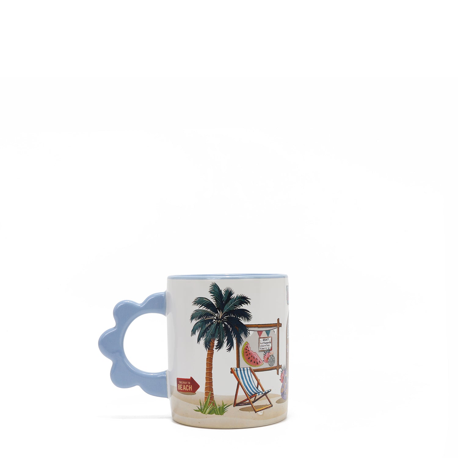 TAZA DE CERAMICA PETAL (SUN & SAND)