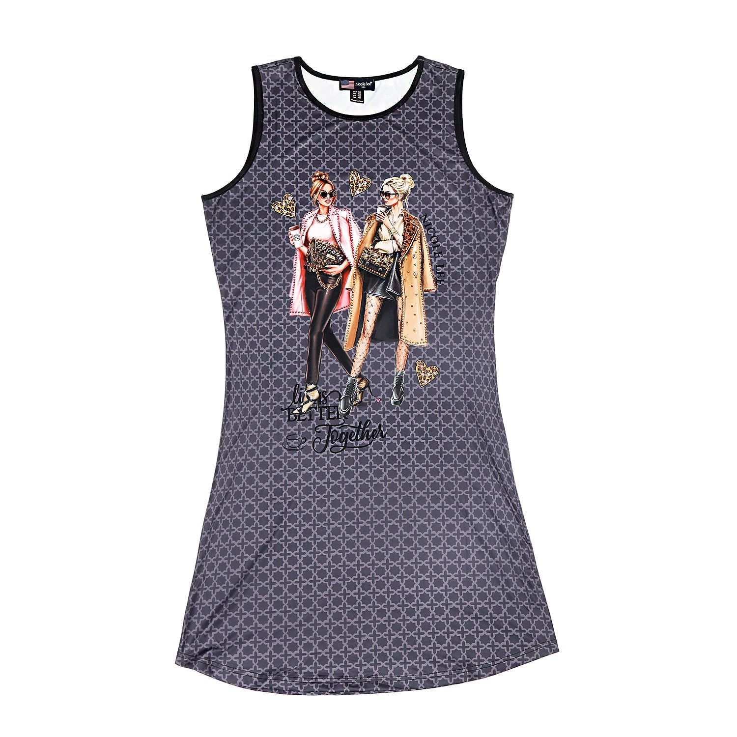 VESTIDO DE TIRANTES NICOLE LEE CON BRILLOS (LADIES NIGHT OUT)