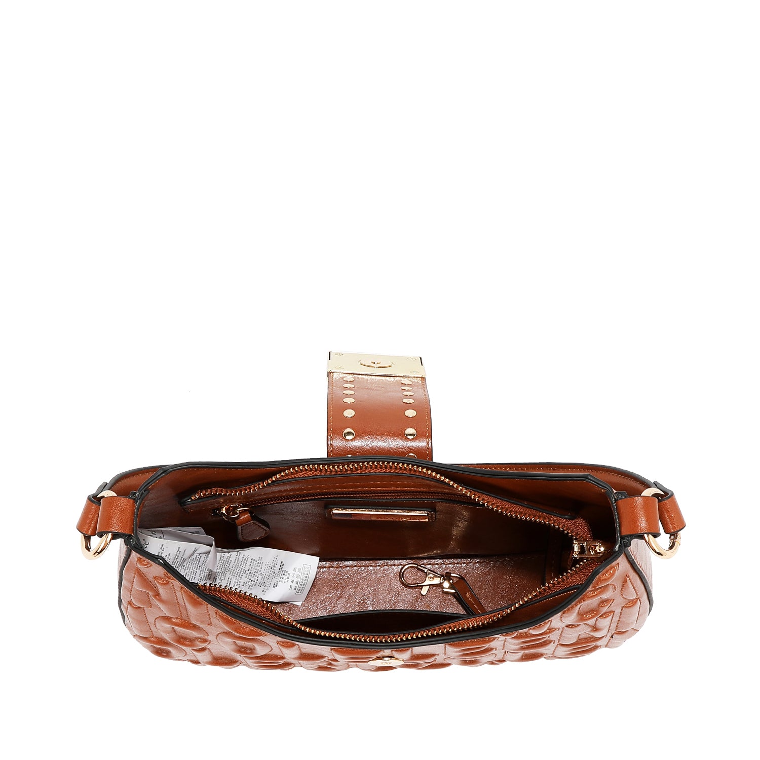 BOLSO DE HOMBRO CON LOGO EN RELIEVE (OLIVA)