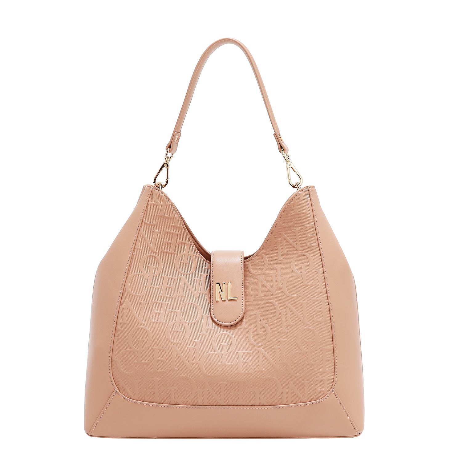 Elegância de alívio da bolsa de ombro grande (rosa)