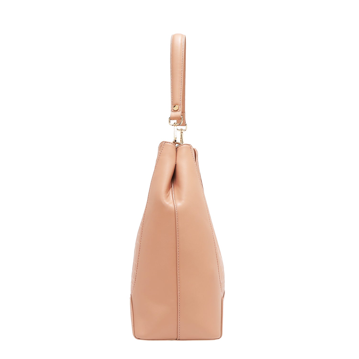 Elegância de alívio da bolsa de ombro grande (rosa)