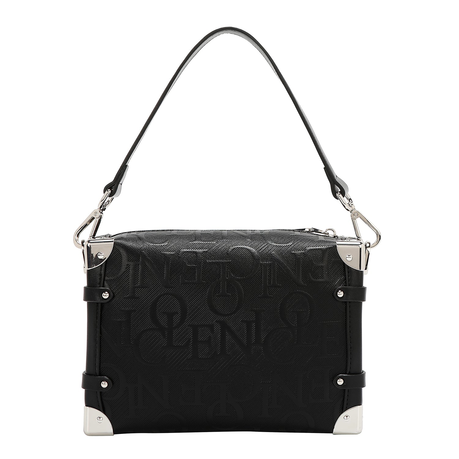 Quadratschüchtertasche Relief Eleganz (schwarz)