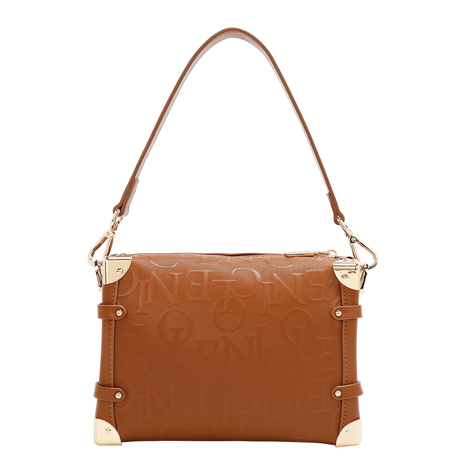 Eleganza della borsa a tracolla quadrata eleganza (marrone)