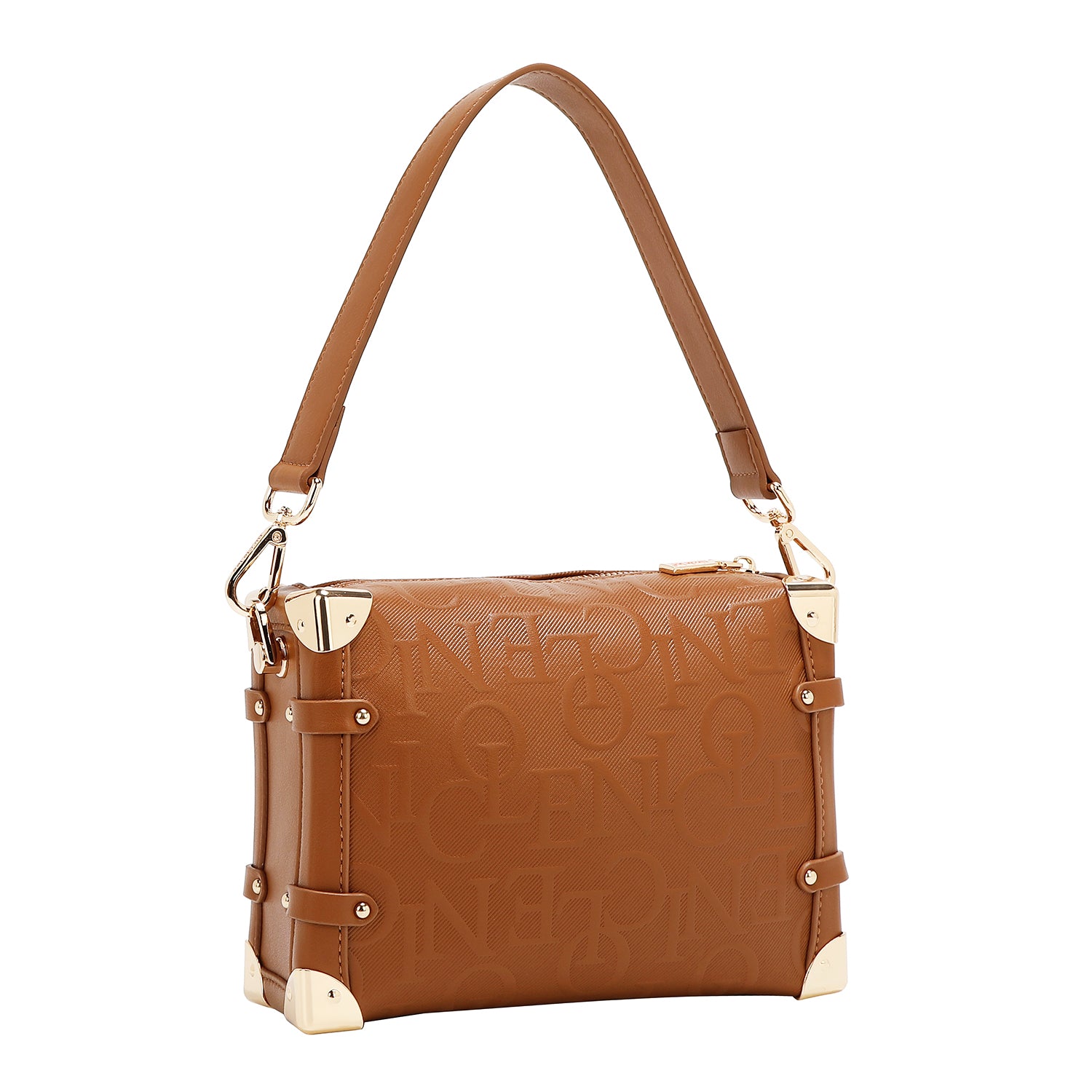 Eleganza della borsa a tracolla quadrata eleganza (marrone)