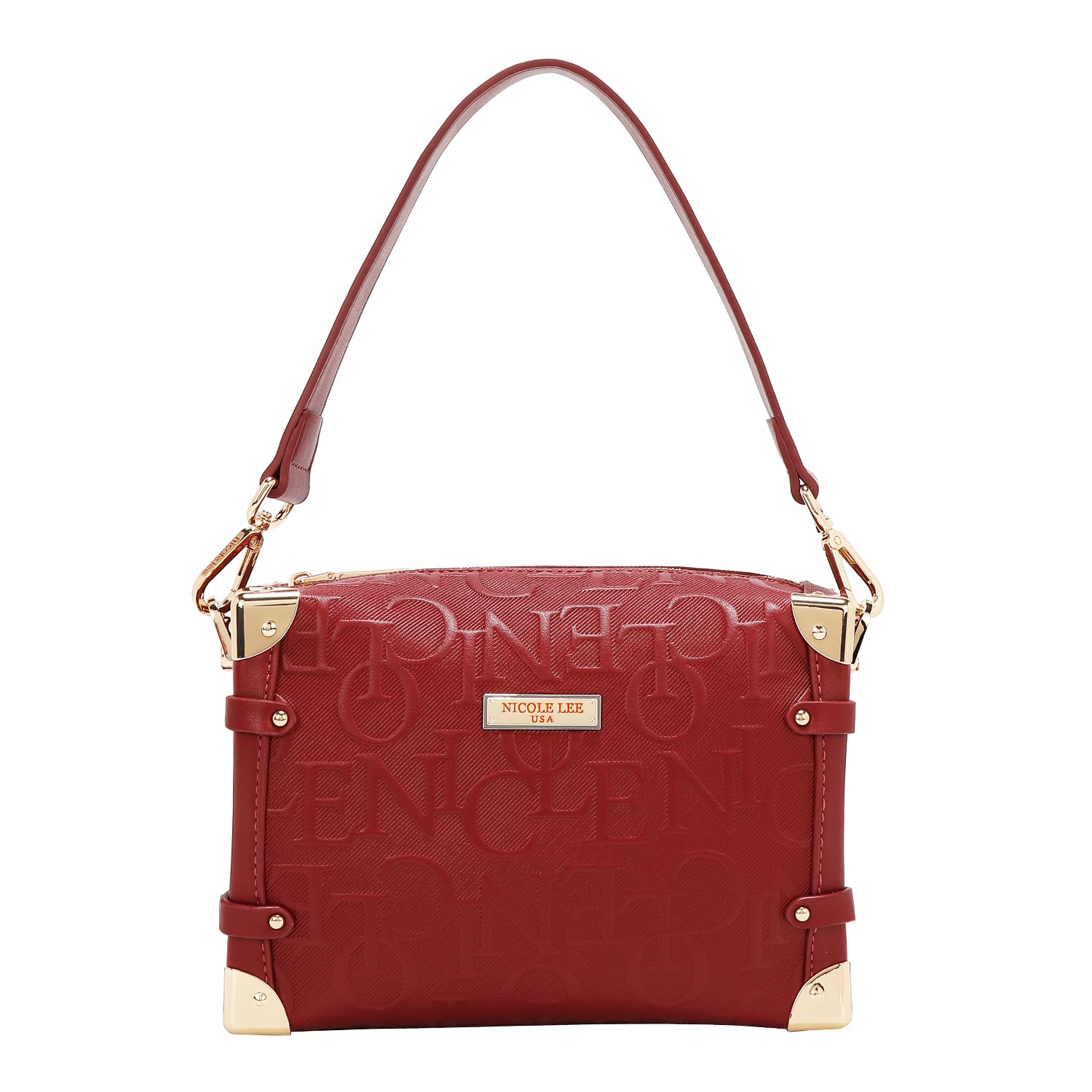 Eleganza della borsa a tracolla quadrata eleganza (rosso)