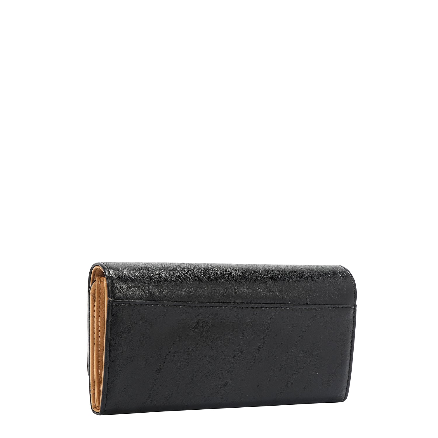 PORTAFOGLIO TRI-FOLD CON LOGO IN RILIEVO (NERO)