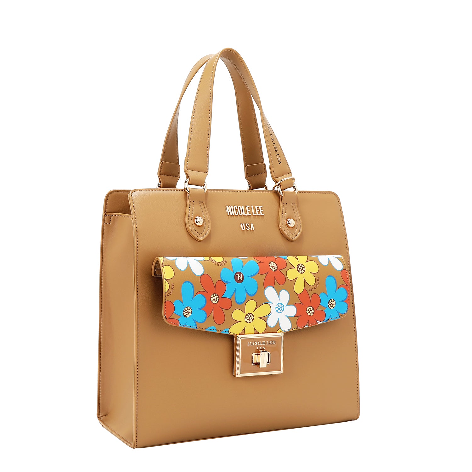 Bolsa pop floral (taupe)