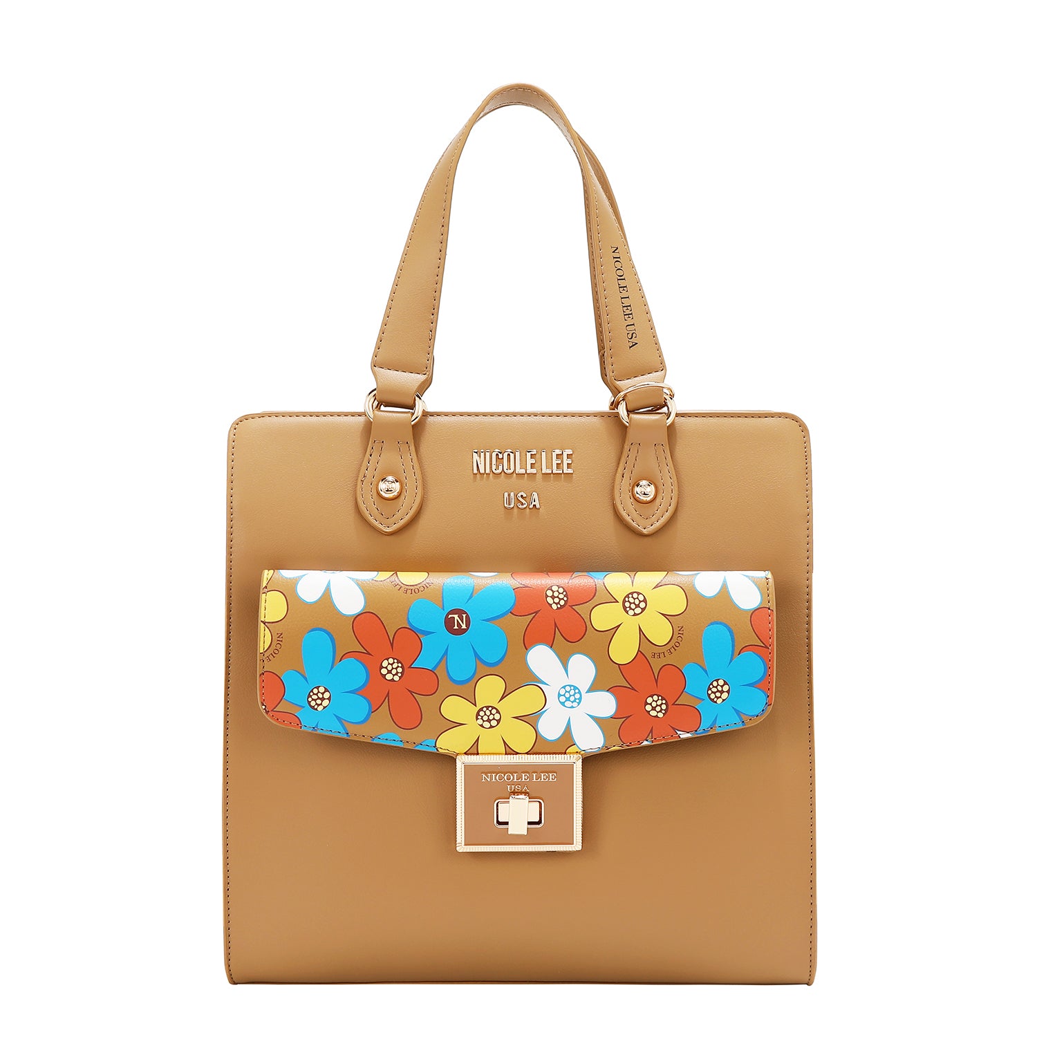 Bolsa pop floral (taupe)