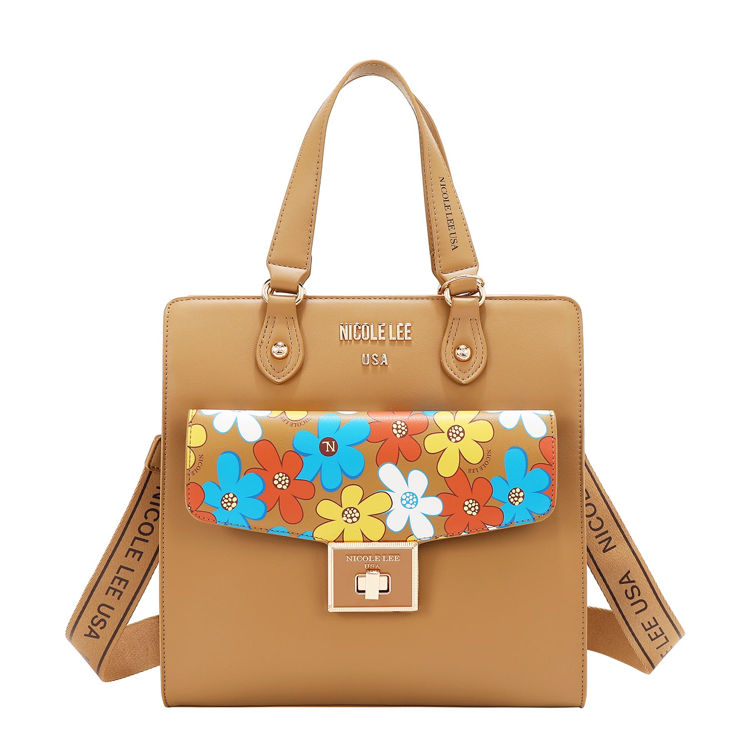 Bolsa pop floral (taupe)