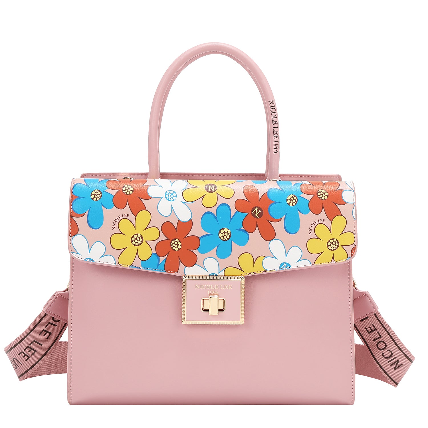 Blumenpop -Tasche (Rosa)