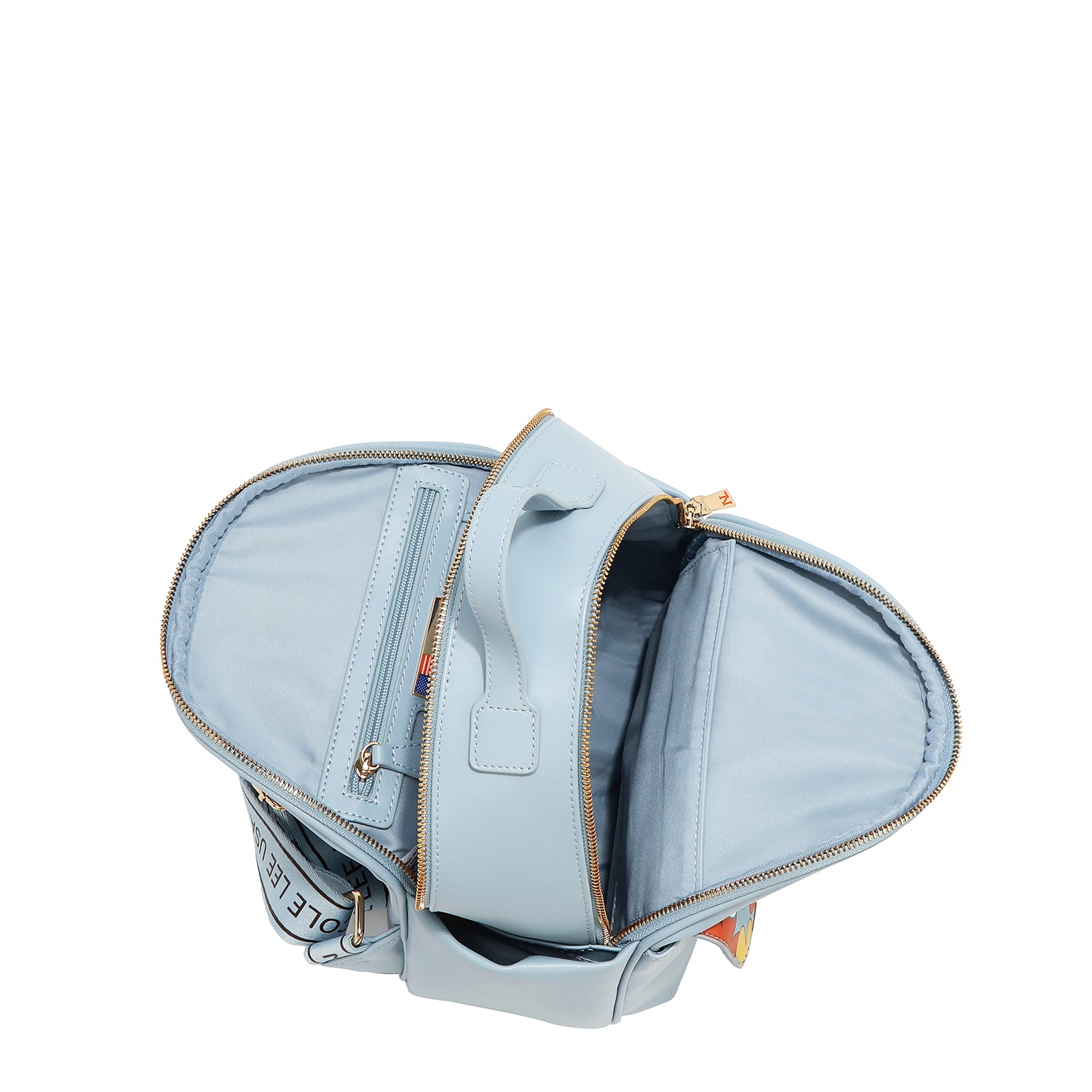 MOCHILA CON SOLAPA POP FLORAL (NEGRO)