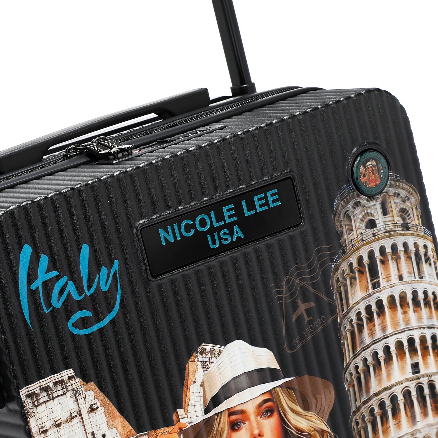 MALETA DE CABINA 20" CON ESTRÍAS (MARTHA TRAVELS ITALY)