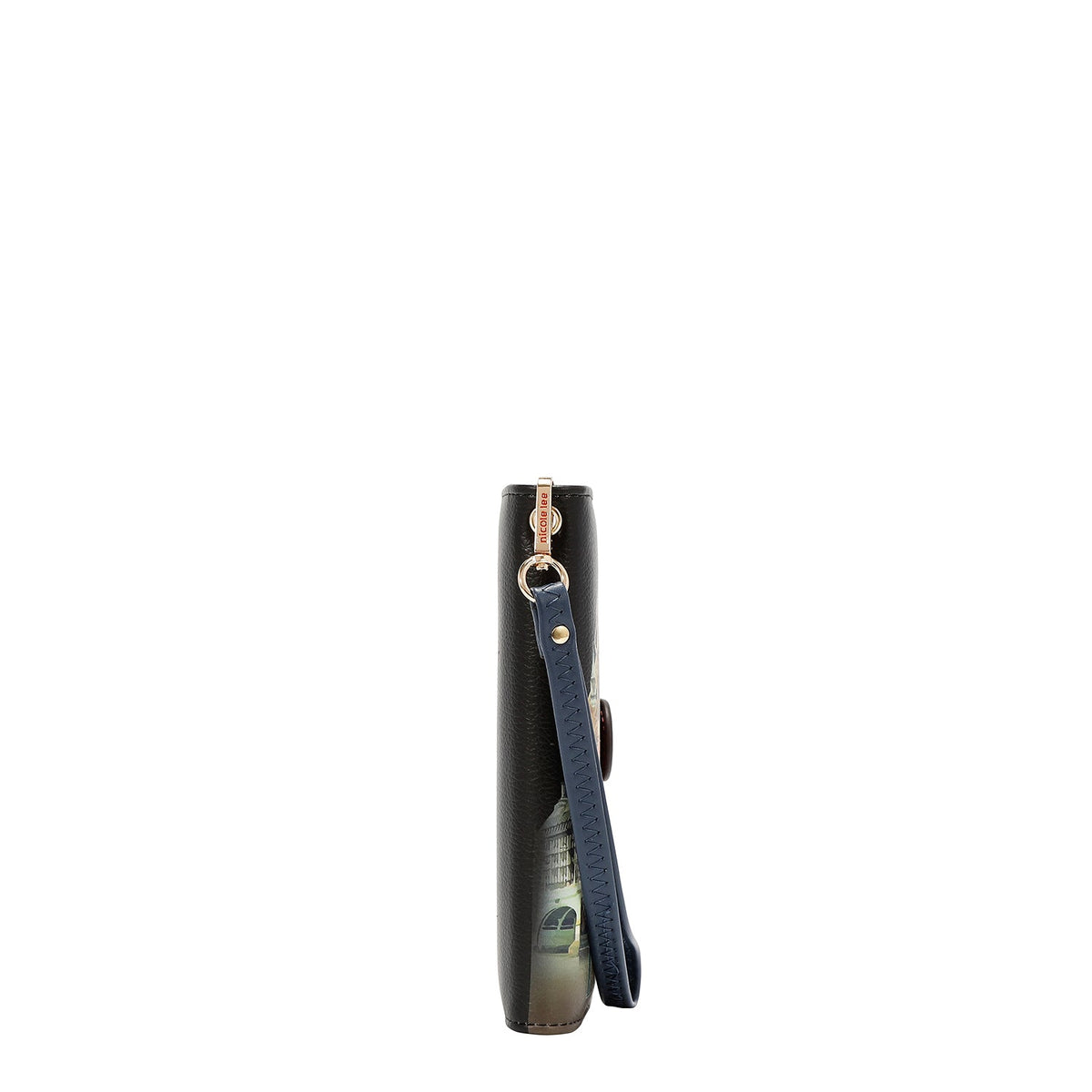 FUNDA DE TELÉFONO Y CARTERA CON LA FIRMA DE NL CON CORREA (LONDON EYE-NEGRO)