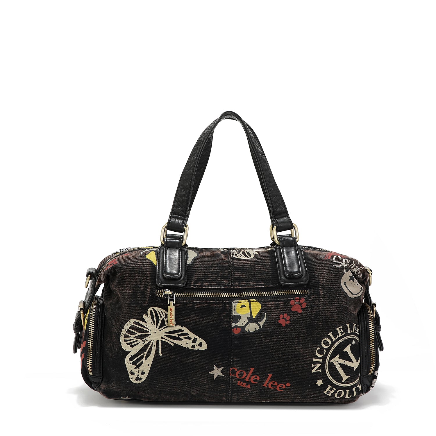 BOLSO MEDIANO DE MANO DE TELA VAQUERA MARRON