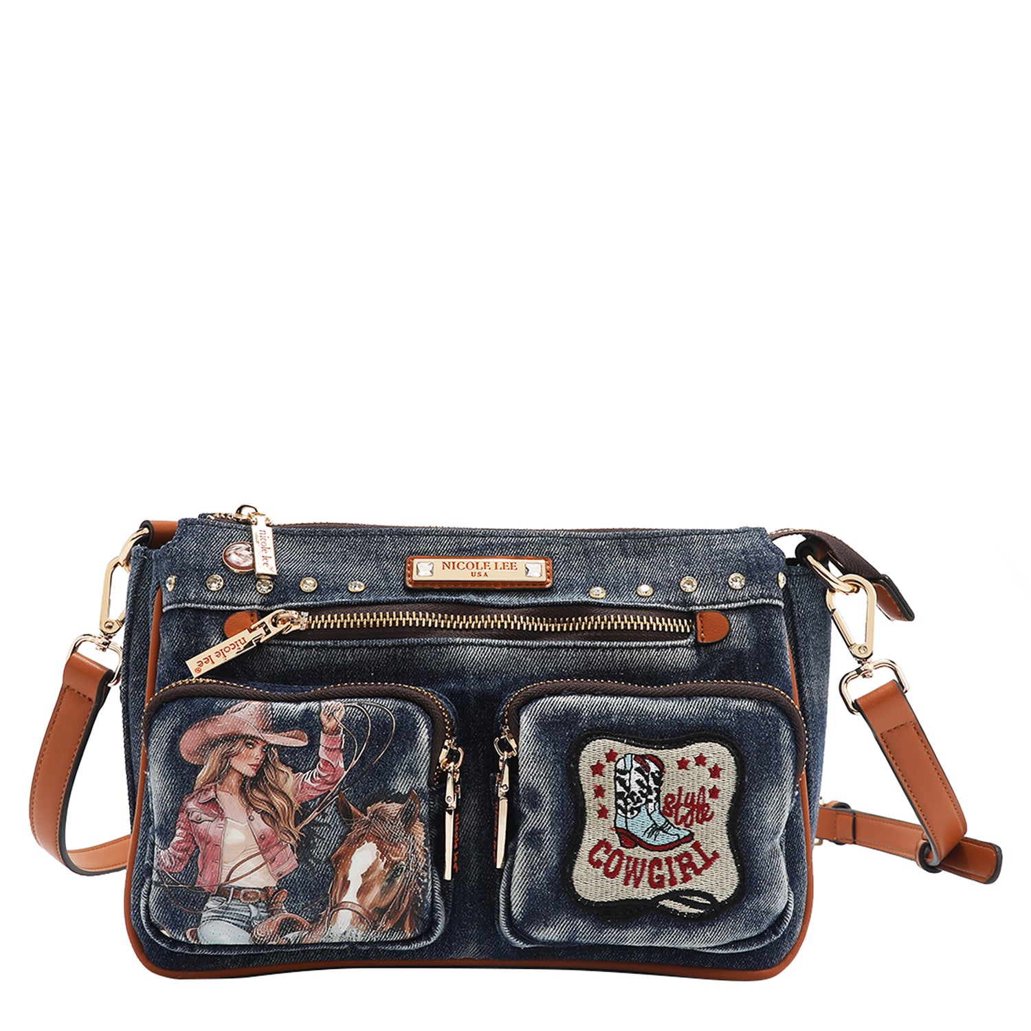 DENIM-SCHULTERTASCHE (<tc>SOFIA MONTANA</tc>)