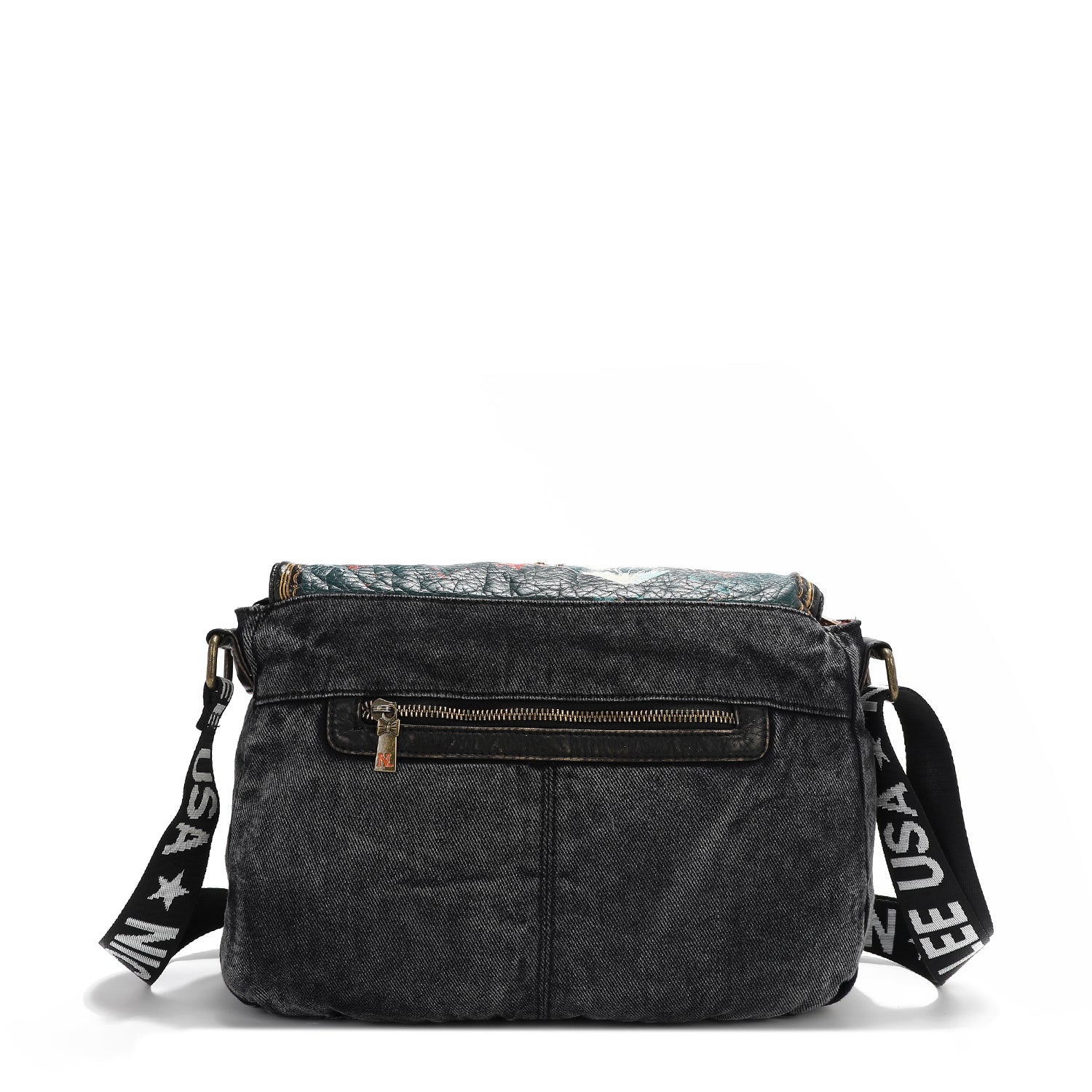 BOLSO CON SOLAPA DENIM (AKIKO LA BELLEZA)