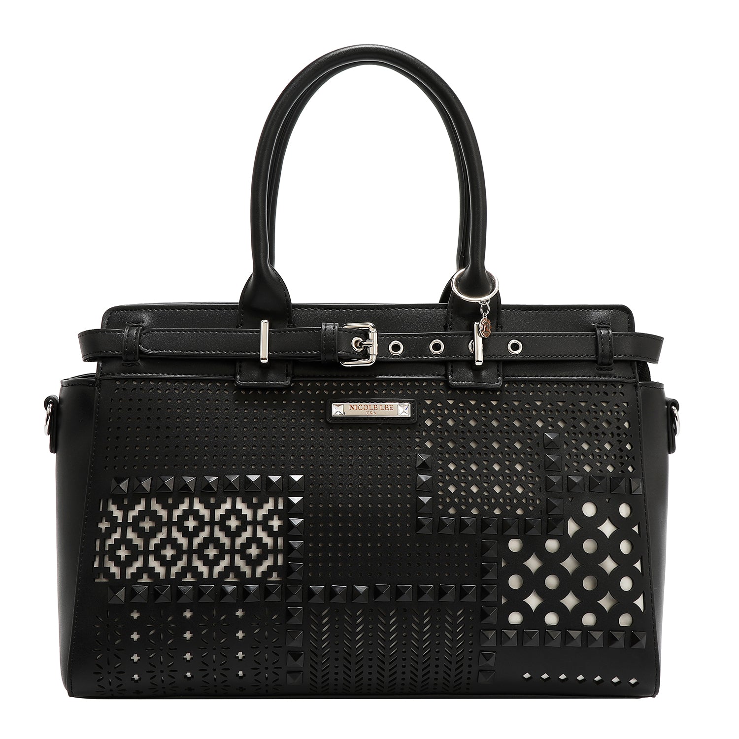 Sac à sacrel avec coupes géométriques (noir)