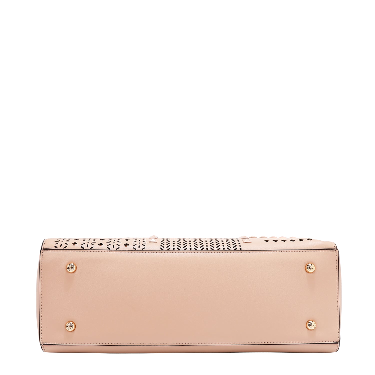 Satchel -Tasche mit geometrischen Schnitten (rosa)