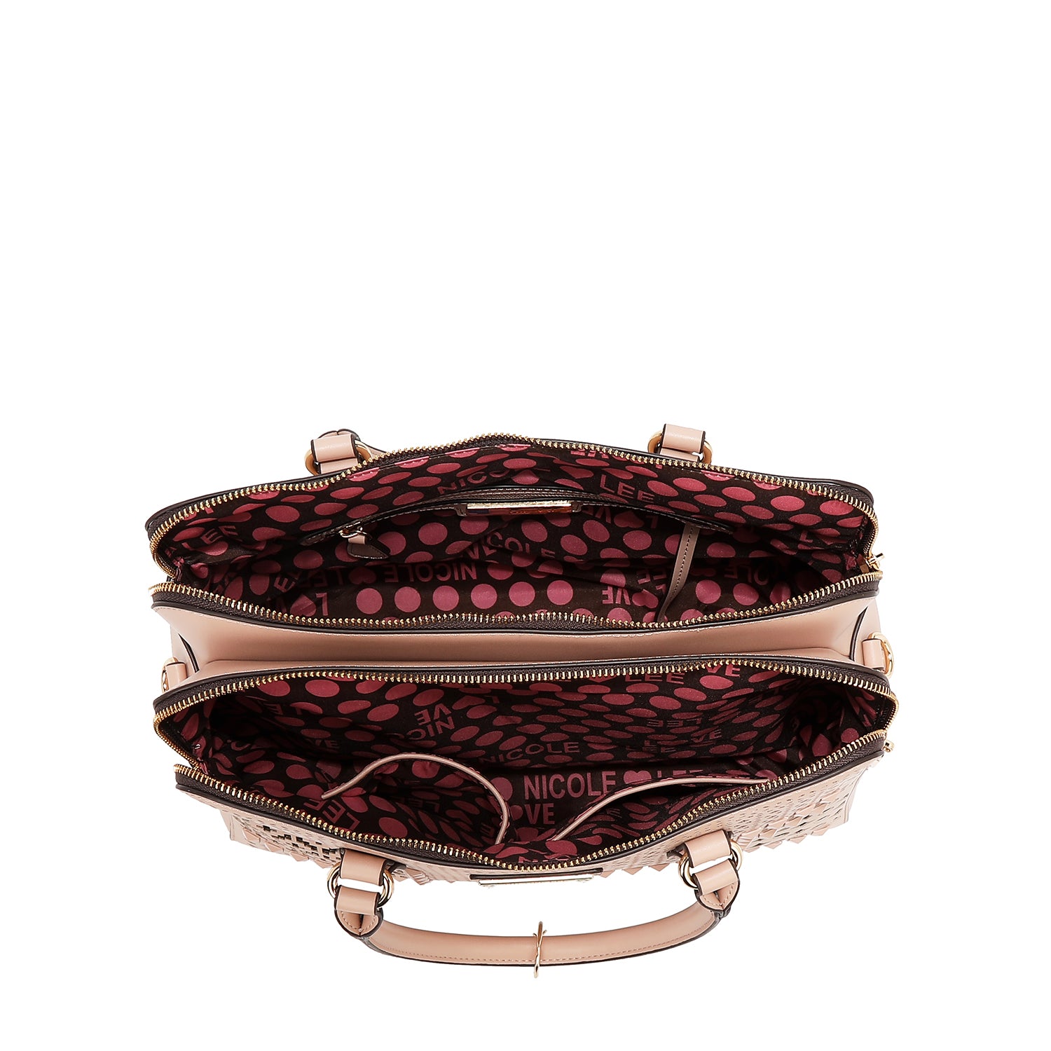 Handtasche mit geometrischen Schnitten (schwarz)