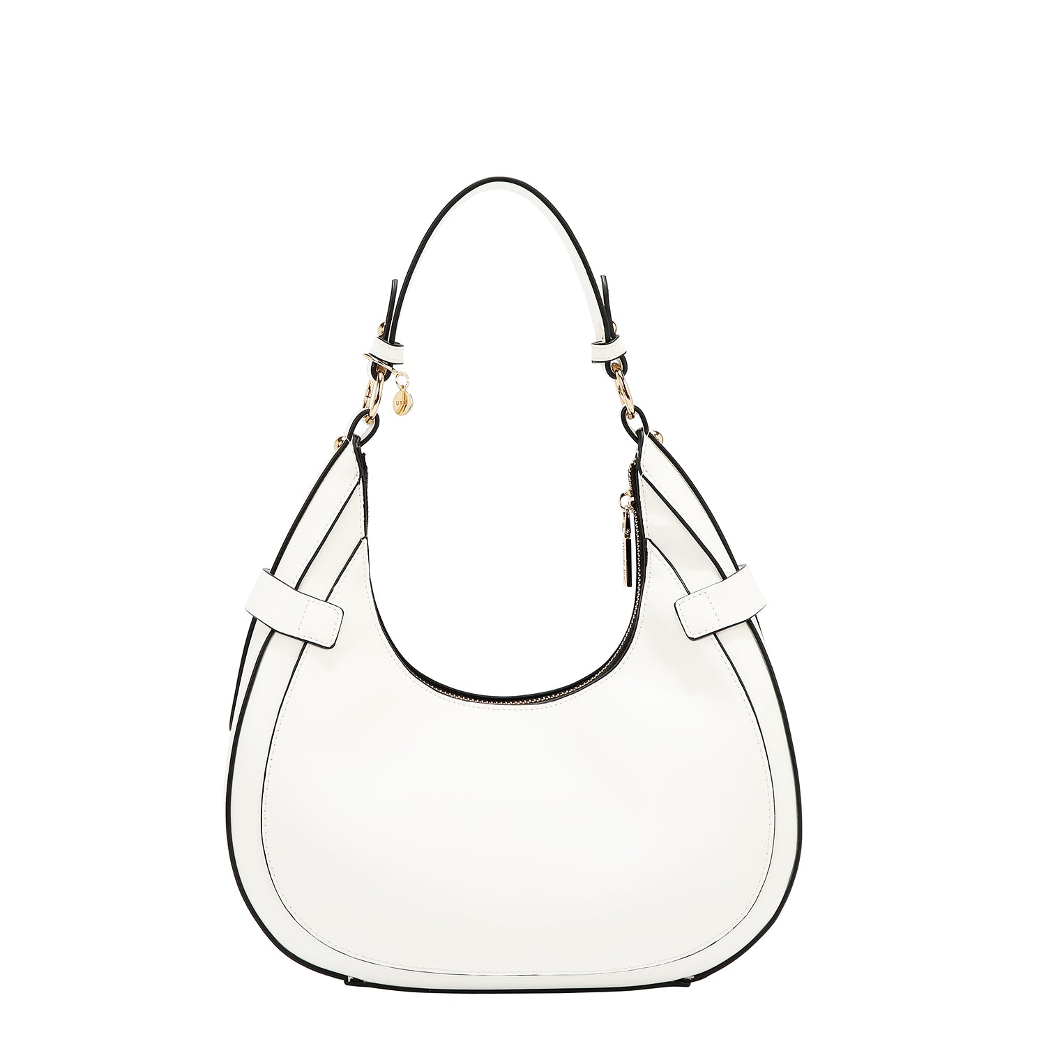 Bolsa de ombro com corte geométrico (branco)