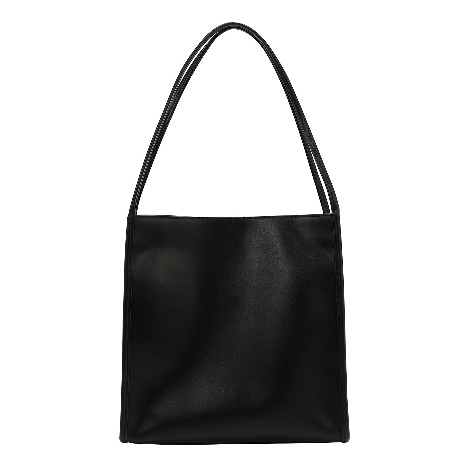 Borsa a due parti con taglio geometrico (nero)