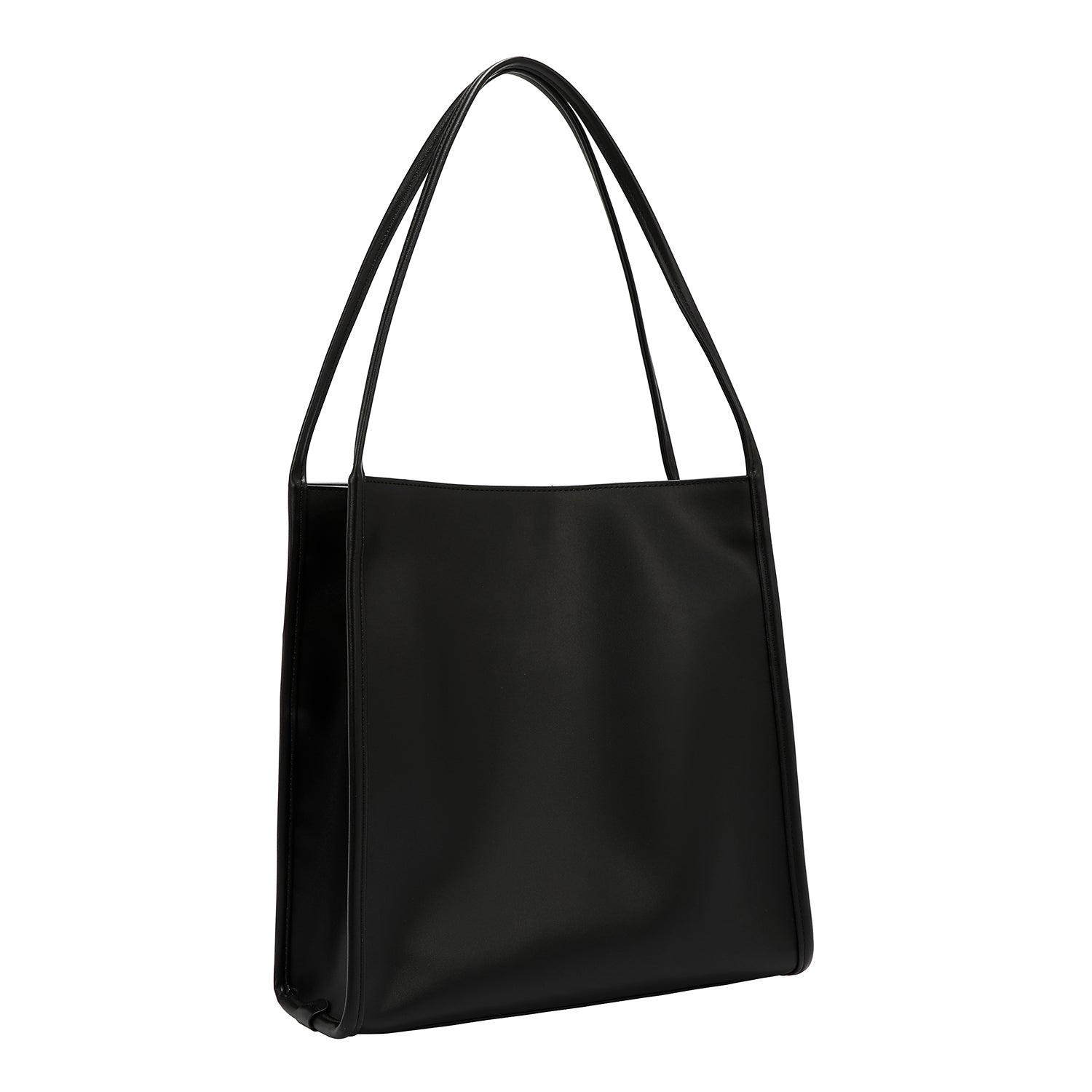 Borsa a due parti con taglio geometrico (nero)