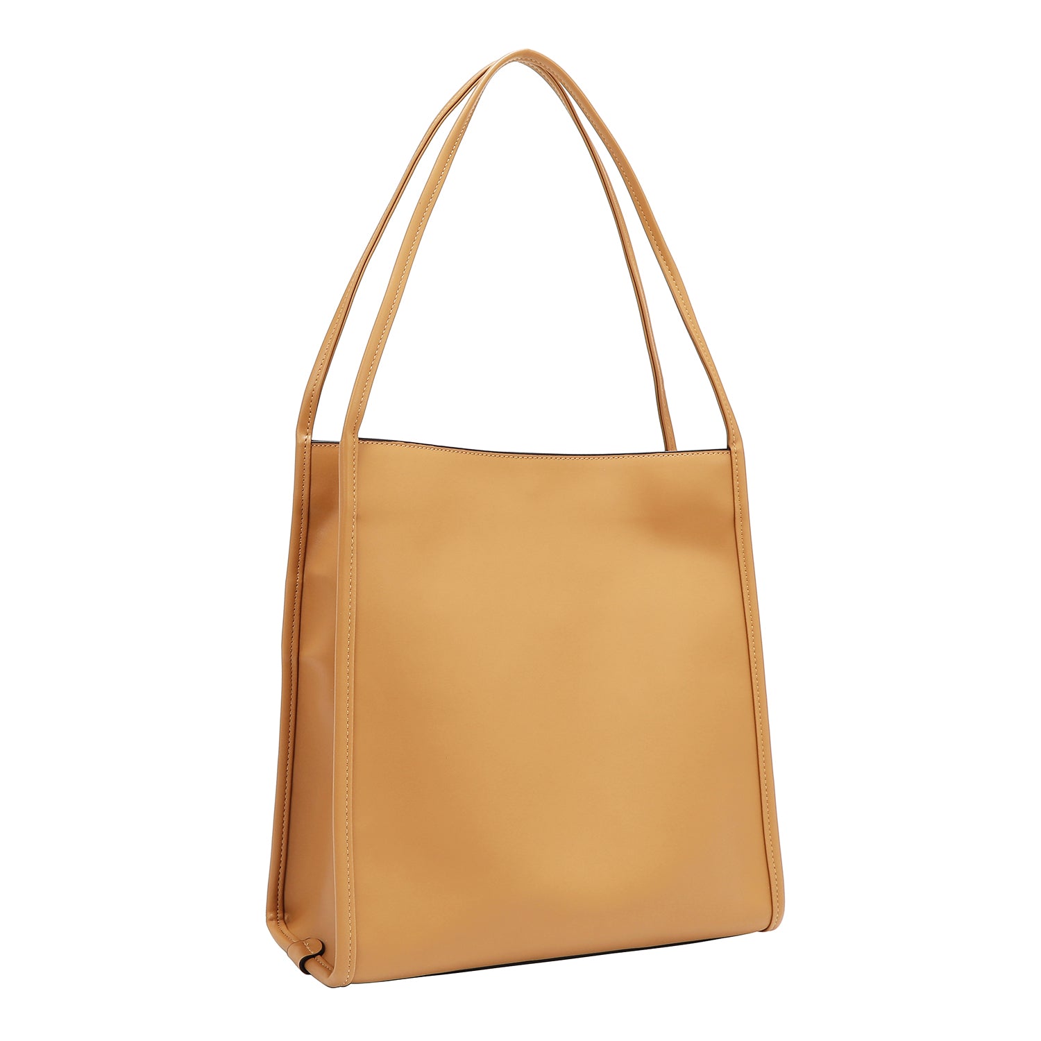 Borsa a due parti con tagli geometrici (sabbia)