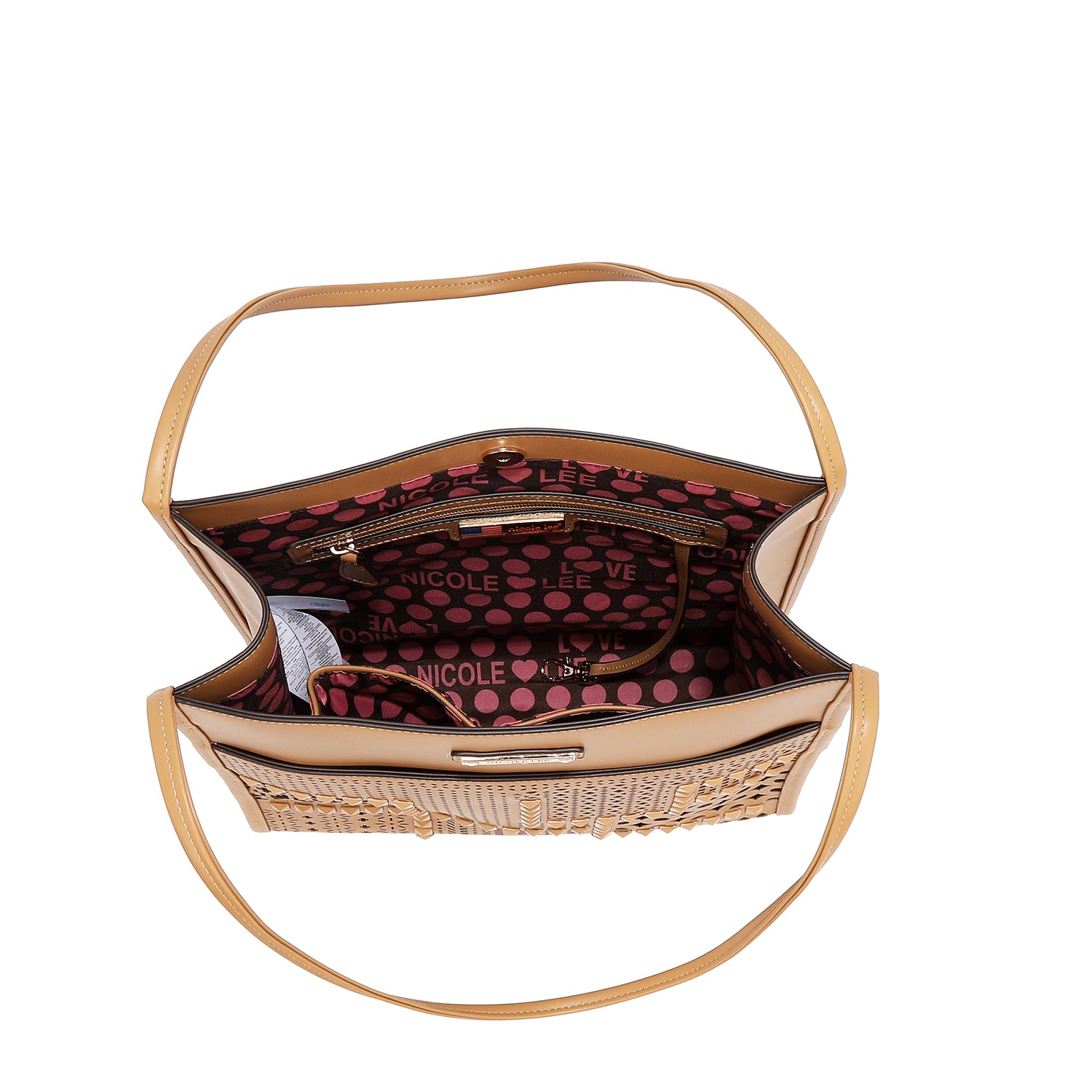 Borsa a due parti con taglio geometrico (nero)