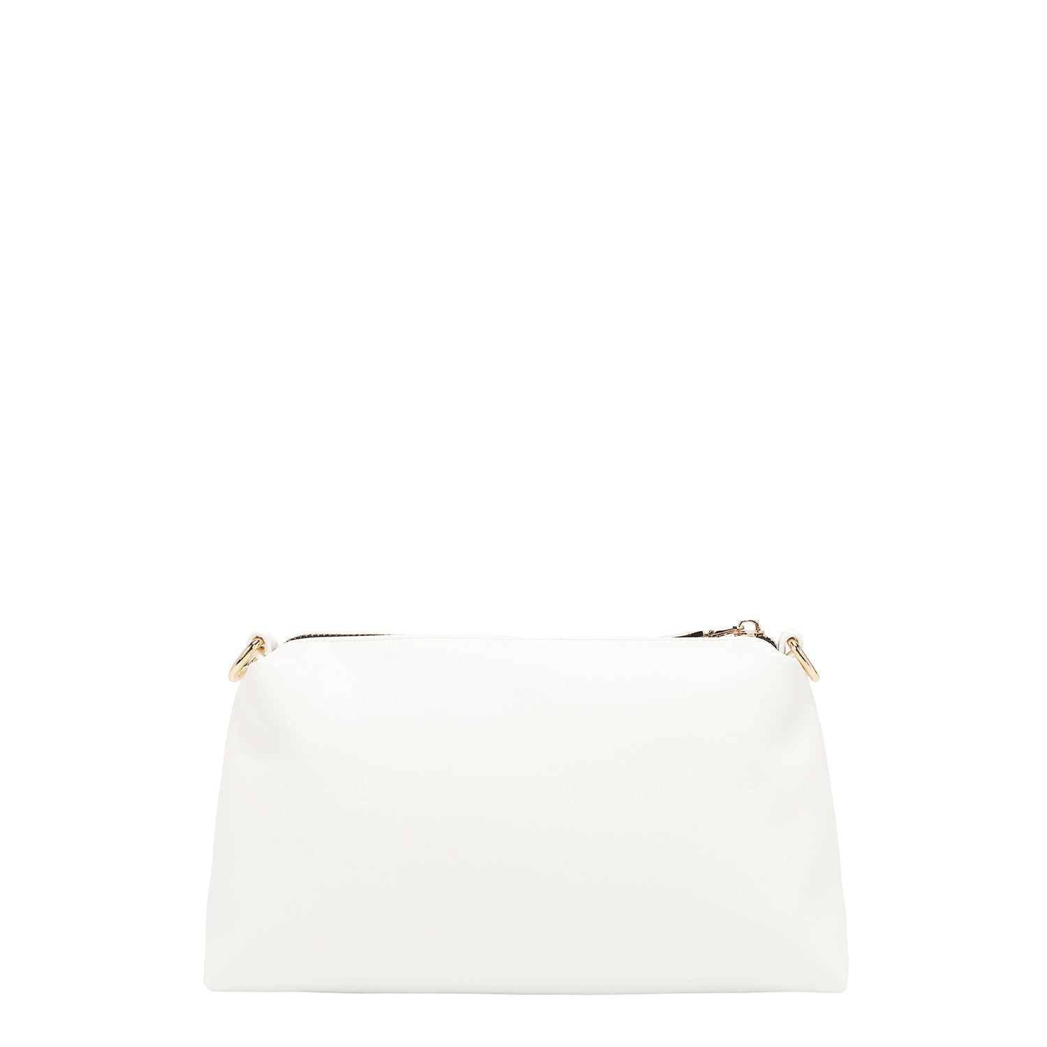 Borsa a due parti con tagli geometrici (bianco)