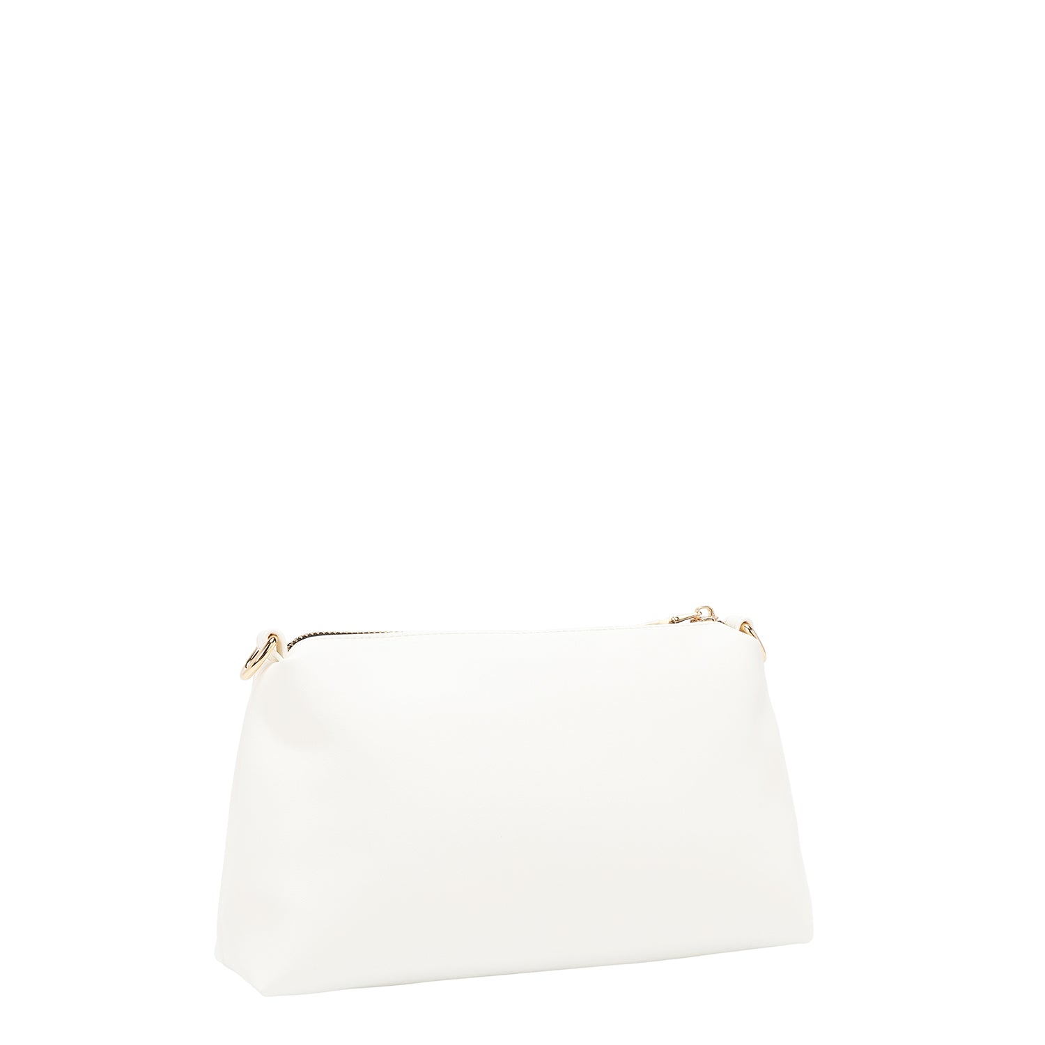 Borsa a due parti con tagli geometrici (bianco)