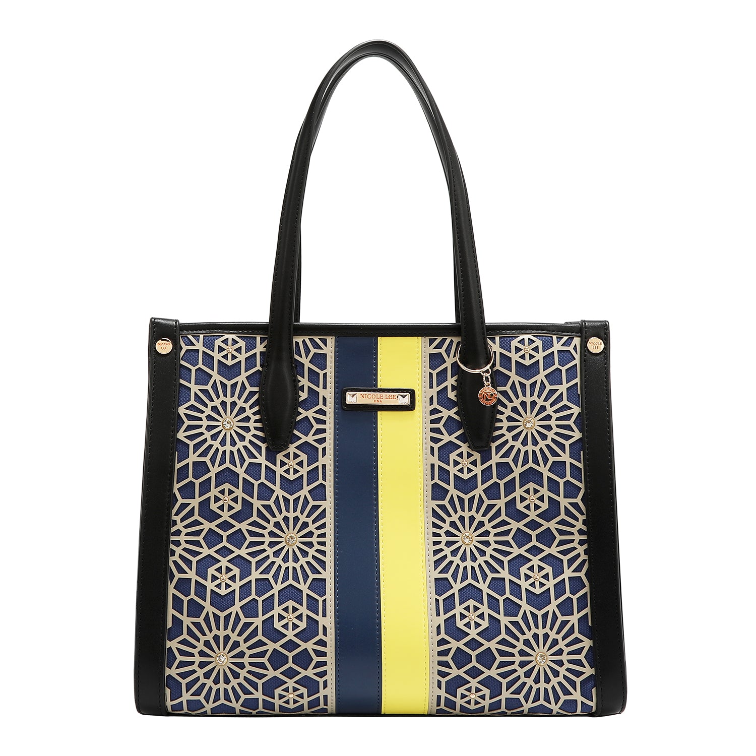 BORSA TOTE GEOMETRICA TAGLIATA AL LASER (NERA)