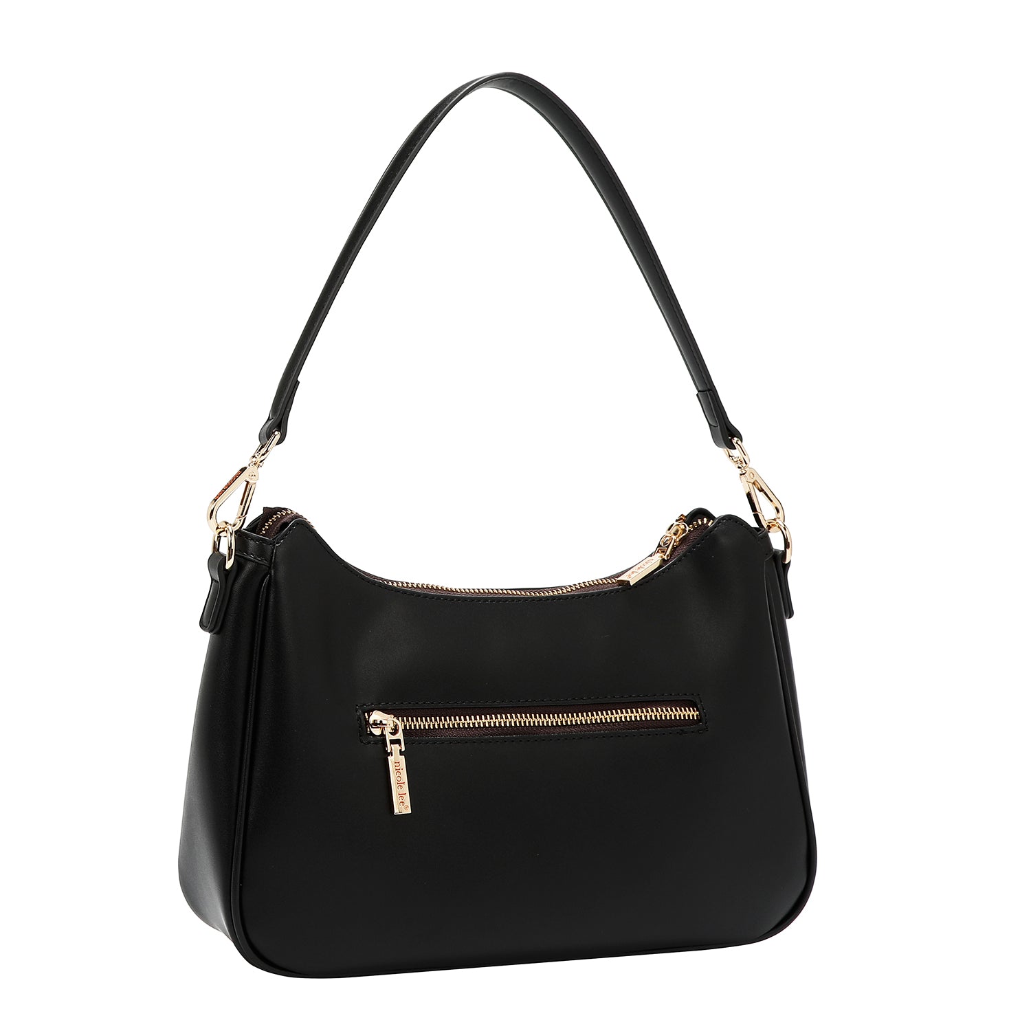 BORSA A TRACOLLA GEOMETRICA TAGLIA LASER (NERO)