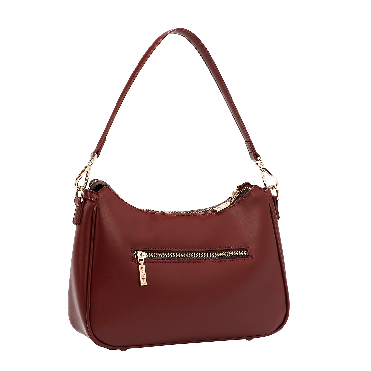 BORSA A TRACOLLA GEOMETRICA TAGLIA LASER (WINE)