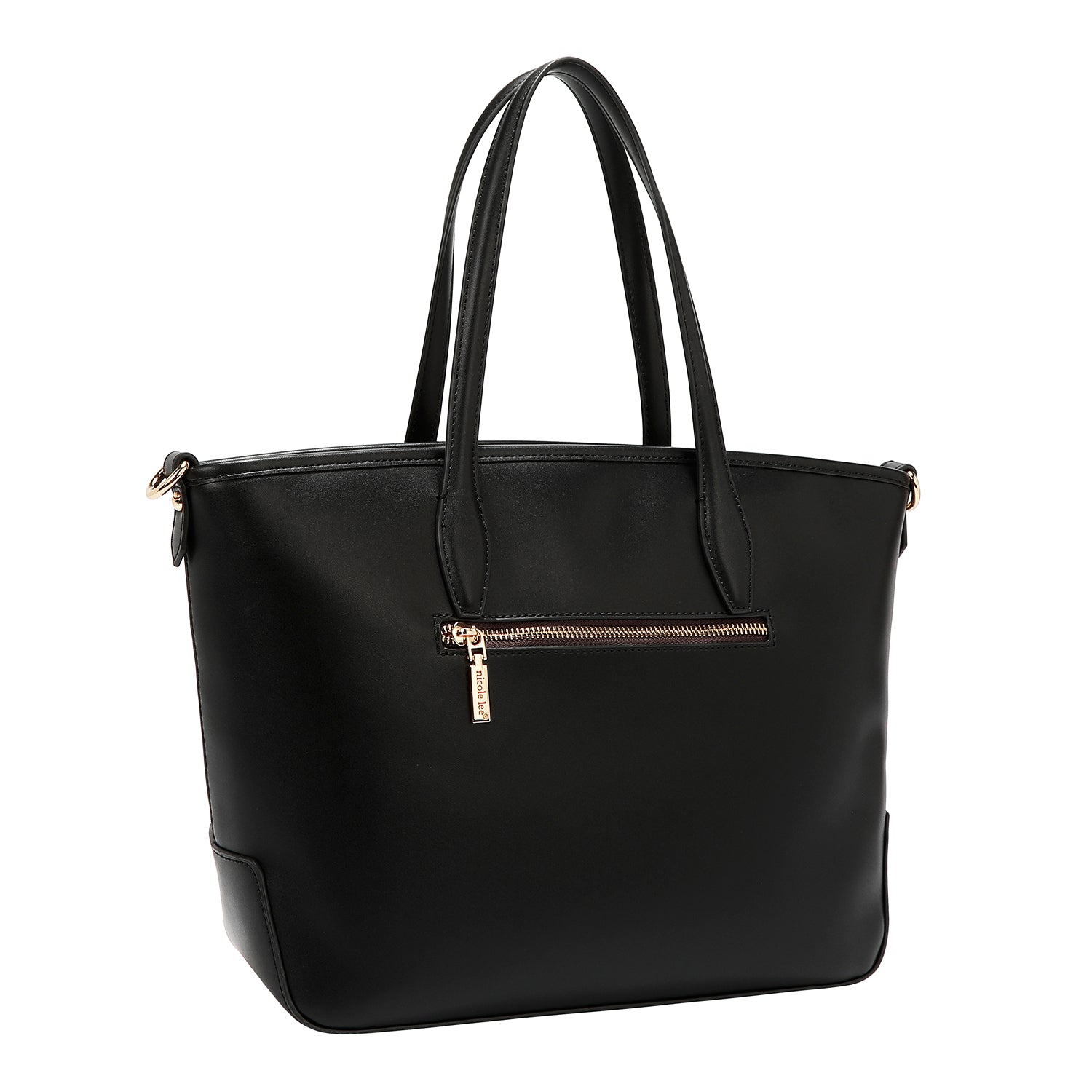 SHOPPER GEOMÉTRICO CORTADO CON LÁSER (NEGRO)