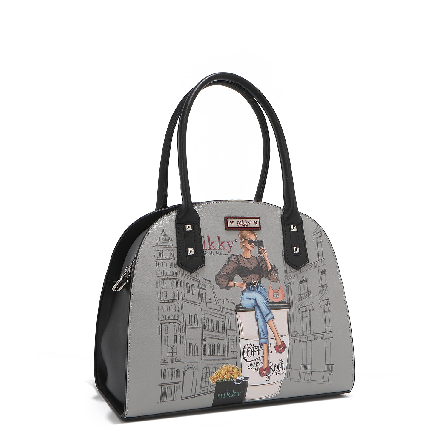 SET DE 3 PIEZAS SATCHEL, BANDOLERA, CARTERA (URBAN COFFEE DREAM)