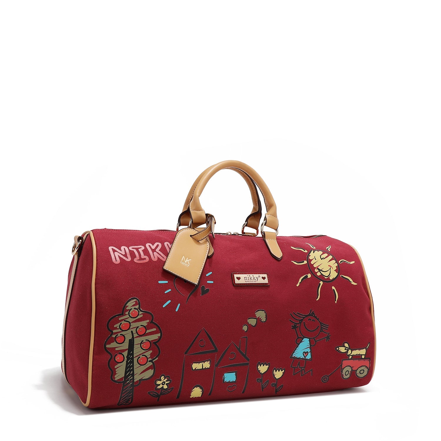 TURNTASCHE AUS CANVAS <tc>NIKKY</tc> (ROT)