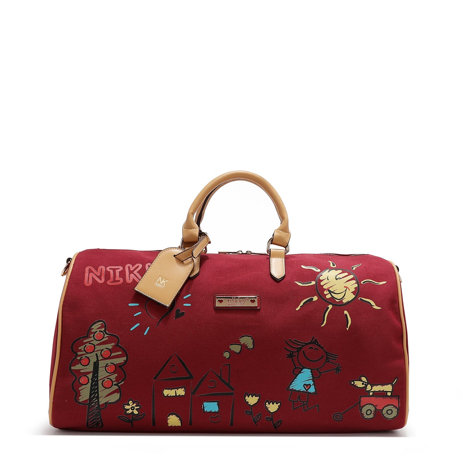 TURNTASCHE AUS CANVAS <tc>NIKKY</tc> (ROT)