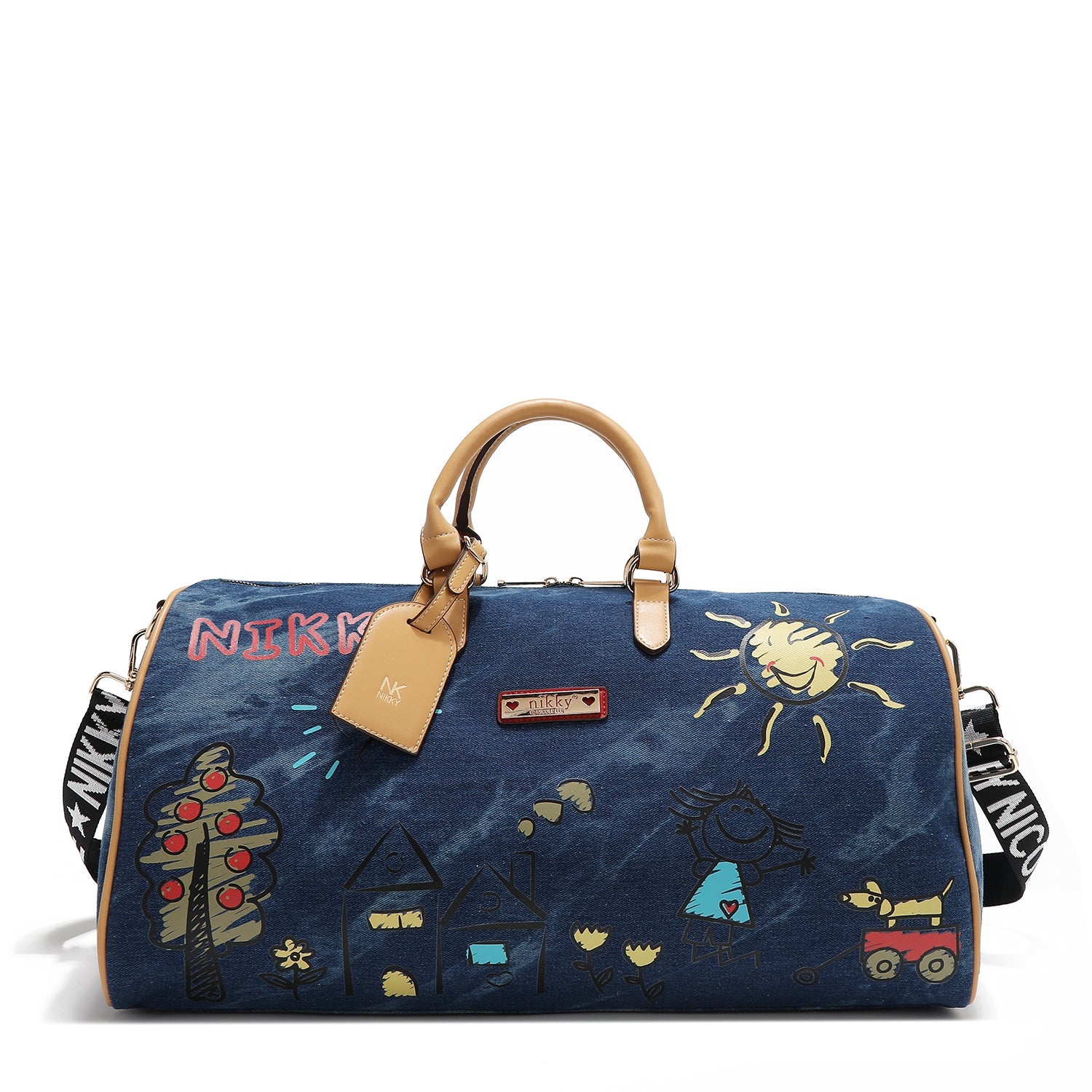 TURNTASCHE AUS CANVAS <tc>NIKKY</tc> (BLAU)