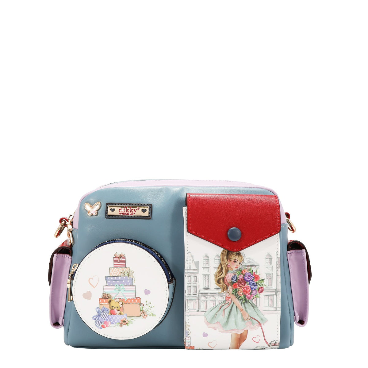 BOLSO BANDOLERA MULTIBOLSILLOS (GLAMOROUS WALK-BLANCO)
