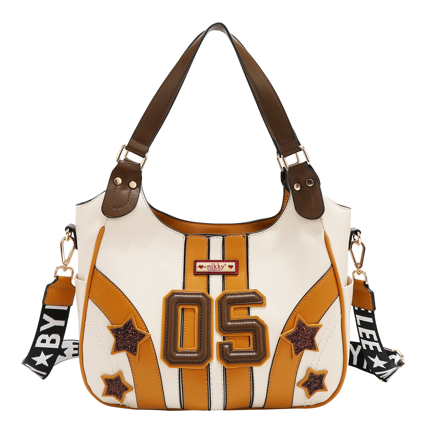 BOLSO HOBO VARSITY (BEIGE)
