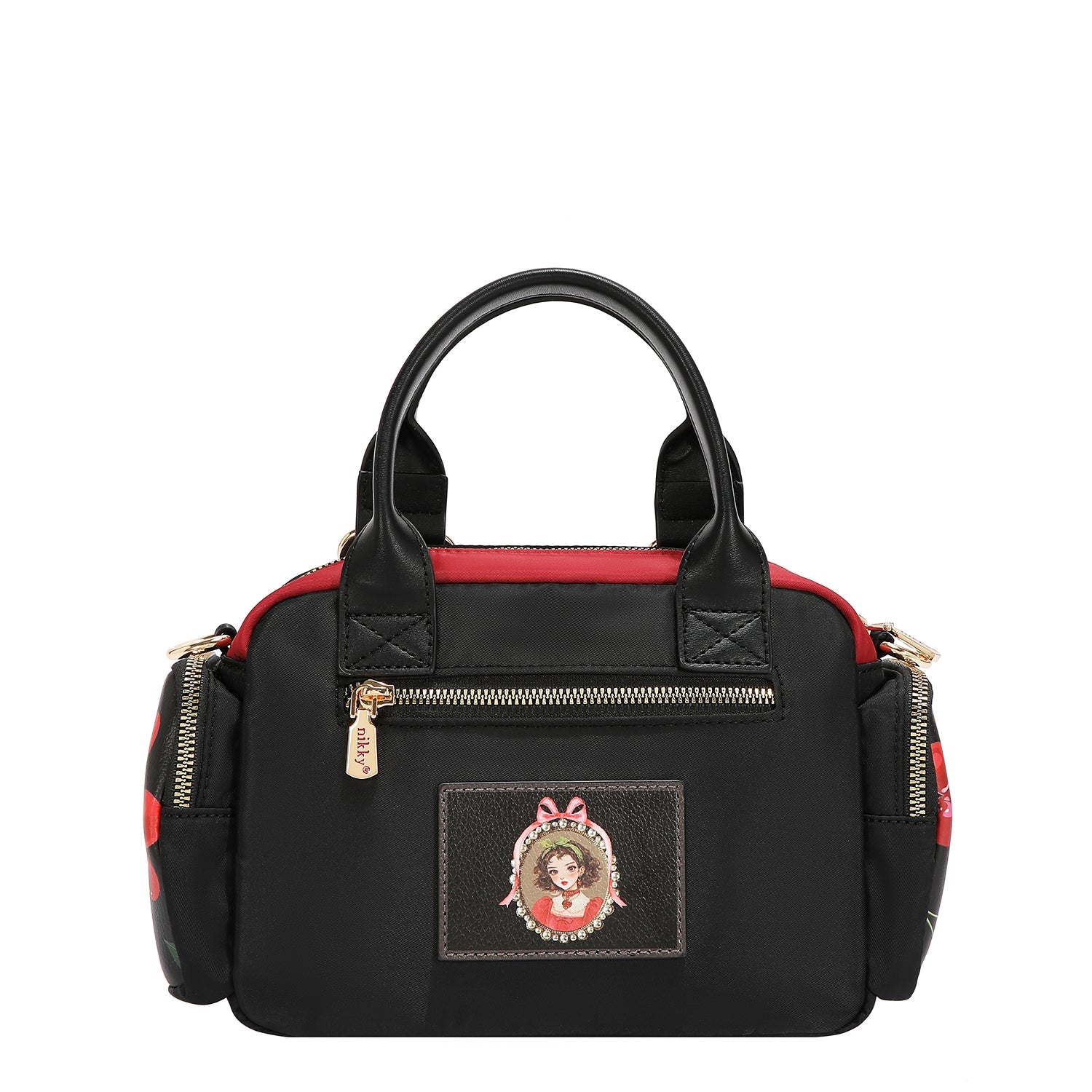 BORSA CON TRACOLLA (<tc>CHERRY LIPS</tc>-NERO)