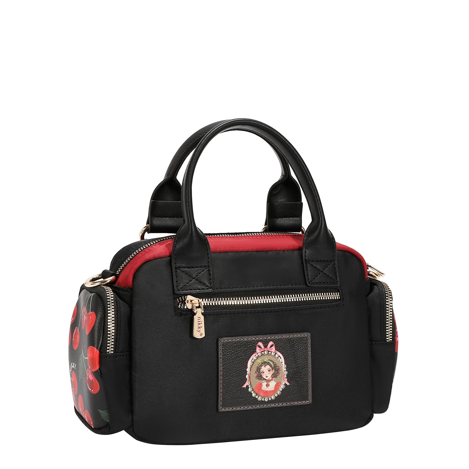 BORSA CON TRACOLLA (<tc>CHERRY LIPS</tc>-NERO)