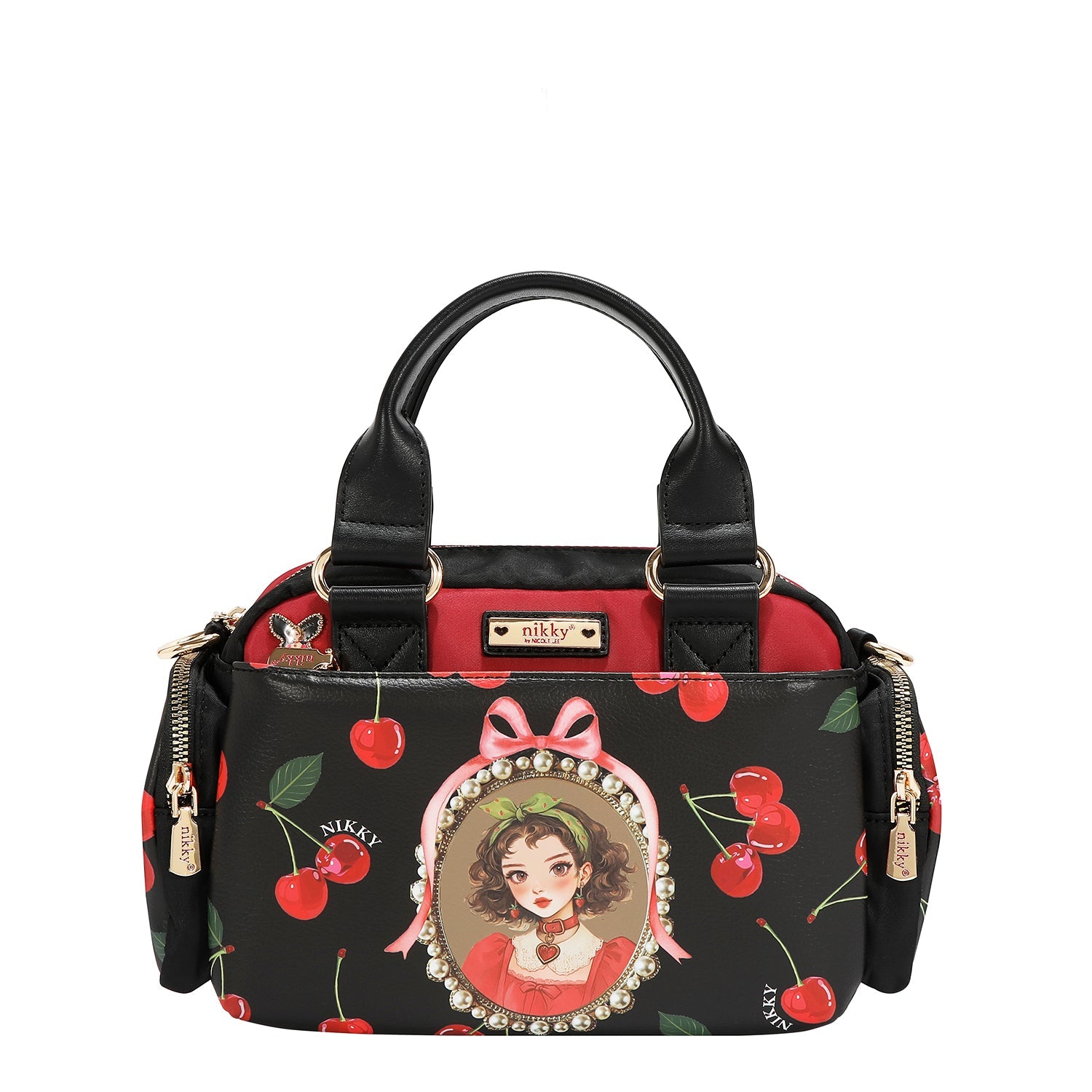 BORSA CON TRACOLLA (<tc>CHERRY LIPS</tc>-NERO)