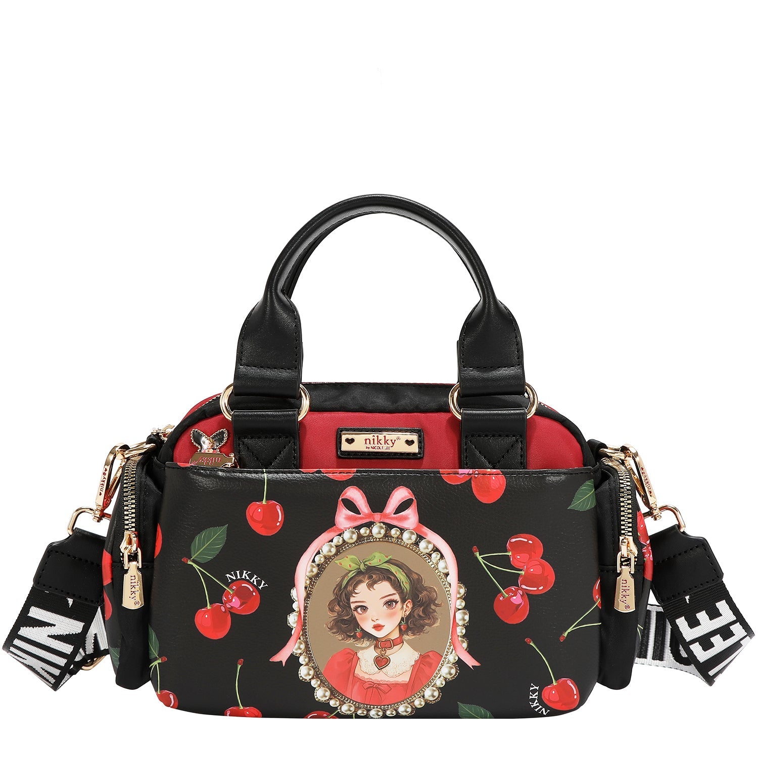 BORSA CON TRACOLLA (<tc>CHERRY LIPS</tc>-NERO)