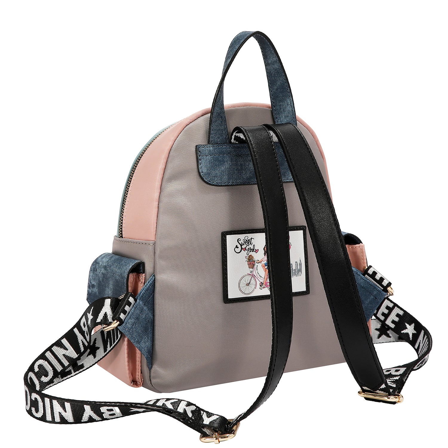 KLEINER RUCKSACK MIT MEHREREN TASCHEN (<tc>SWEET GIRL</tc>)